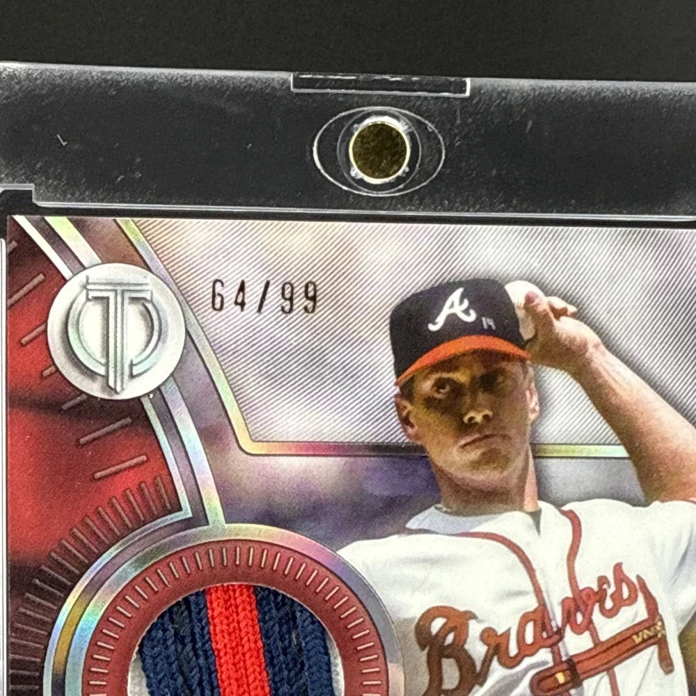 2025 Topps Bunt Digital Orange Tribute To Threads Sig Relic Tom Glavine /99